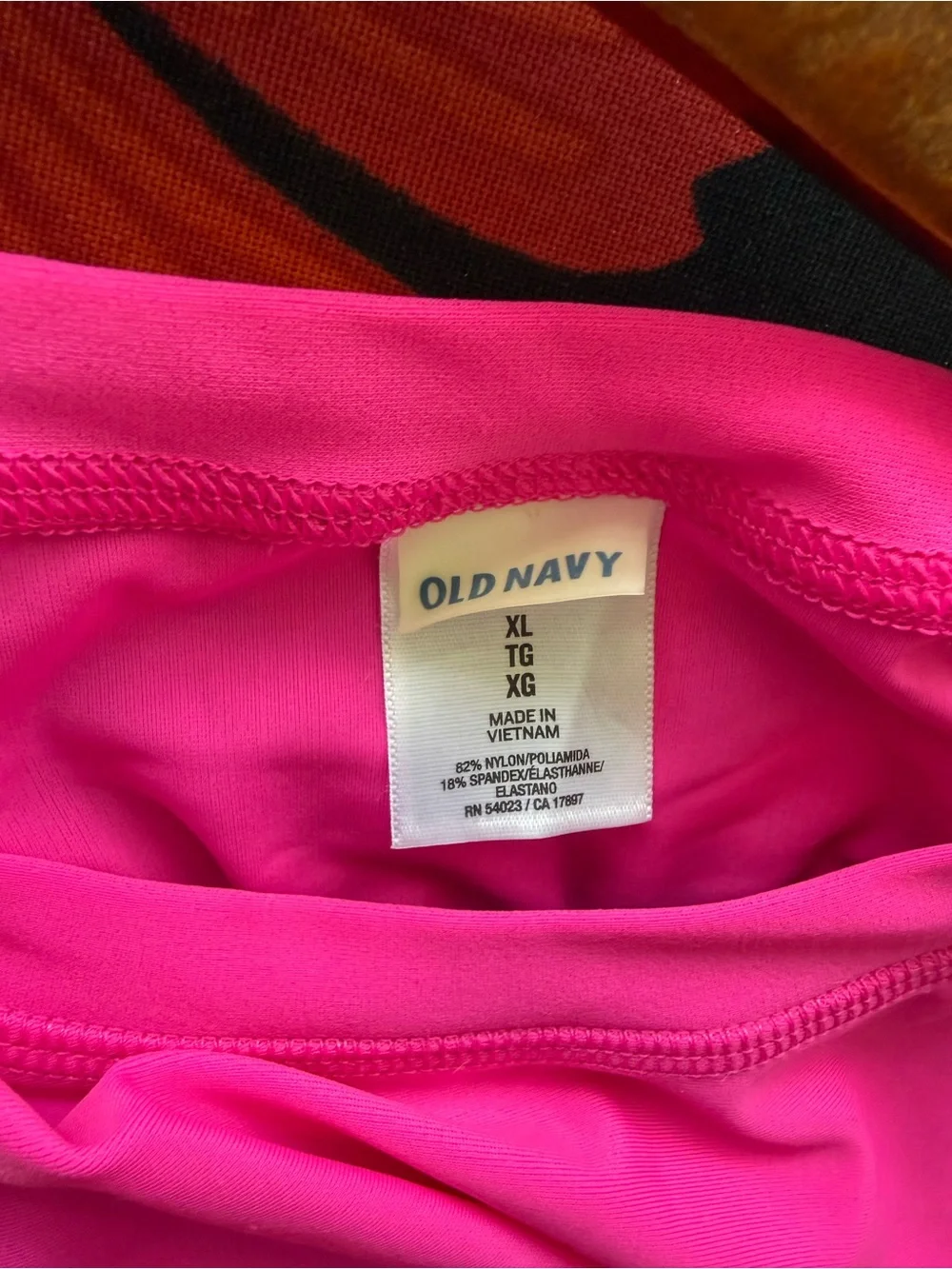 Old Navy Bright Pink Floral Accent Long Sleeve SPF rash guard. XL
